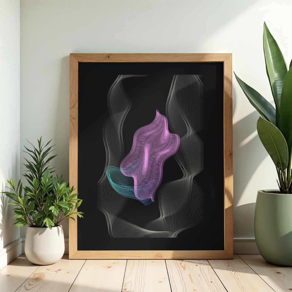 Pink flower downloadable wall art print