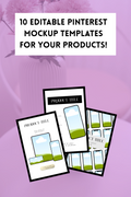 10 Editable Pinterest mockups templates boundle